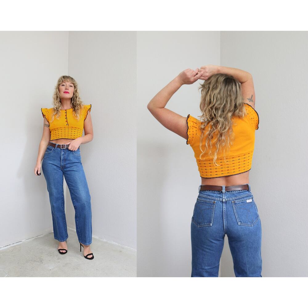 1970's Vintage Calvin Klein Straight Leg Jeans Women's XS SM ~ 30" 31" High Rise